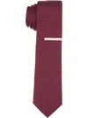 Perry Ellis Men's Piven Geo Solid Slim Tie In Red