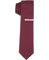 Perry Ellis Men's Piven Geo Solid Slim Tie In Red