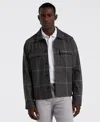 Perry Ellis Men's Bold Power Plaid Print Knit Short Jacket In Gray