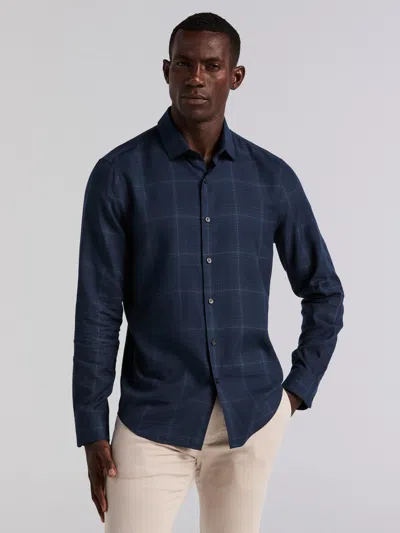 Perry Ellis Men's Plaid Tencel Shirt In Blue