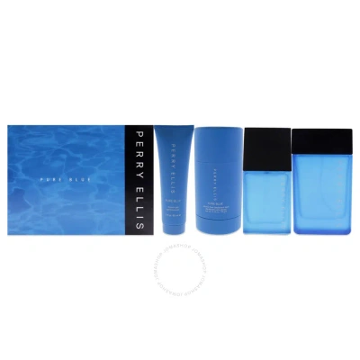 Perry Ellis Open Box -  Men's Pure Blue Gift Set Fragrances 844061012479 In Blue / Green / White