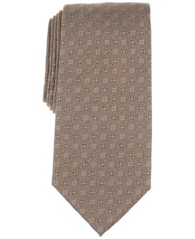 Perry Ellis Men's Raynor Geo-pattern Tie In Taupe