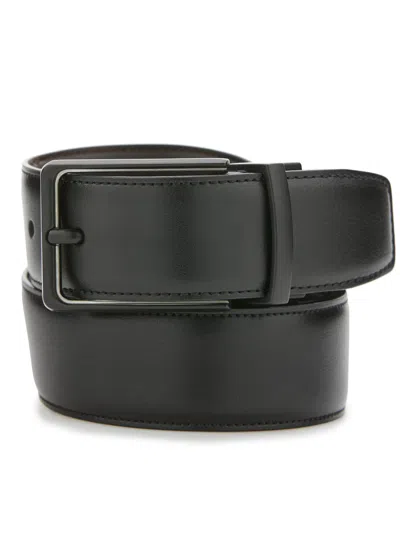 Perry Ellis Men's Black Leather Belt, Size Medium, Regular