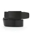 Perry Ellis Men's Reversible Leather Belt With Black Pattern Plaque, Size 32, Regular In Black