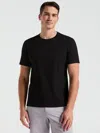 Perry Ellis Men's Ribbed Crew Neck T-shirt In Black