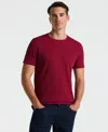 Perry Ellis Men's Ribbed Crew Neck T-shirt In Red