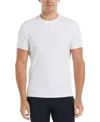 Perry Ellis Men's Ribbed Crewneck Short Sleeve T-shirt In Bright White