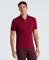 Perry Ellis Men's Slim-fit Ribbed-knit 1/4-zip Polo Shirt In Red