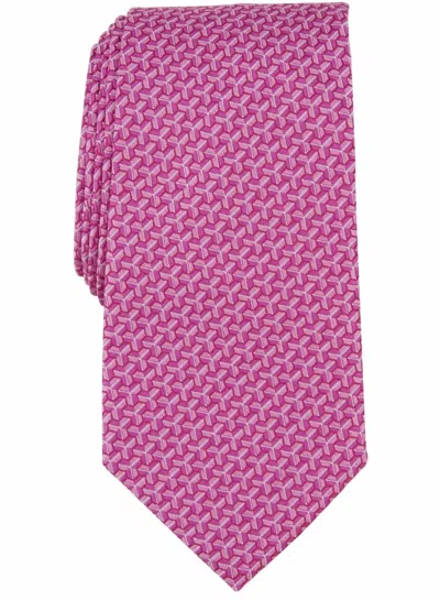 Perry Ellis Men's Rova Geo-print Tie In Magenta In Pink