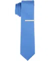 Perry Ellis Men's Sateen Slim Tie In Denim,blue