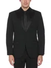Perry Ellis Men's Satin Piecing Tuxedo Jacket In Black