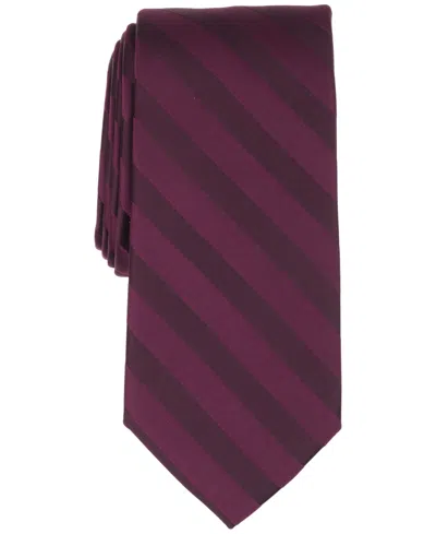 Perry Ellis Men's Satin Stripe Solid Tie In Purple
