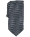 Perry Ellis Men's Scanlon Geo-pattern Tie In Black
