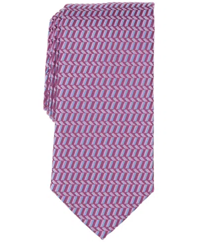 Perry Ellis Men's Scanlon Geo-pattern Tie In Orchid