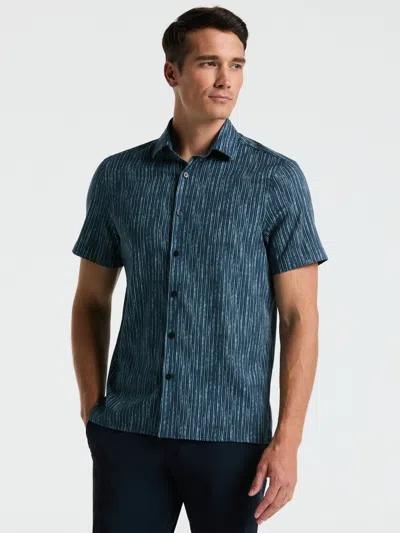 Perry Ellis Men's Short Sleeve Button Down Striped Shirt