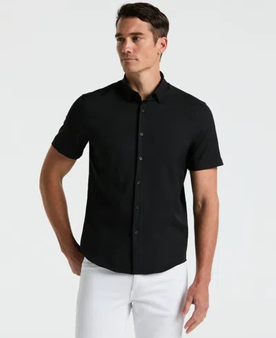 Perry Ellis Men's Short Sleeve Solid Shirt In Black