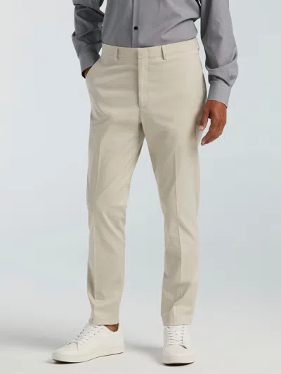 Perry Ellis Men's Skinny Fit Solid Suit Pants In White