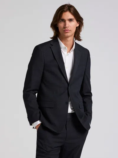 Perry Ellis Men's Skinny Fit Tonal Plaid Jacket In Navy,blue