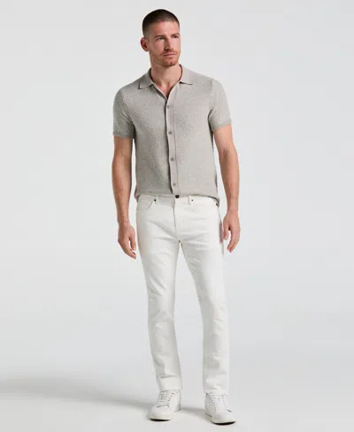 Perry Ellis Men's Slim Fit 5 Pocket Denim Pants In White Wash