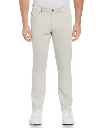 Perry Ellis Men's Slim Fit Anywhere Five Pocket Pants In Stone,white