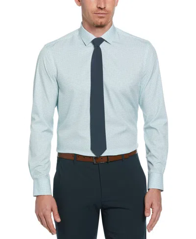 Perry Ellis Men's Slim Fit Big Check Dress Shirt In Green