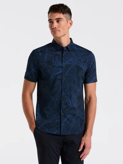 Perry Ellis Men's Slim Fit Botanical Print Shirt In Blue