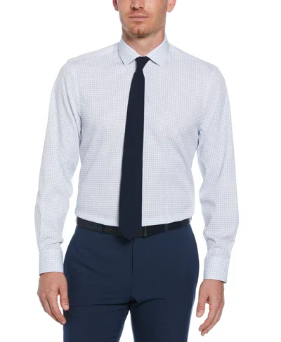 Perry Ellis Men's Slim Fit Button-down Check Dress Shirt In Navy,blue