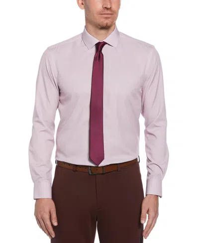 Perry Ellis Men's Slim Fit Button-down Stretch Gingham Dress Shirt In Salmon,red