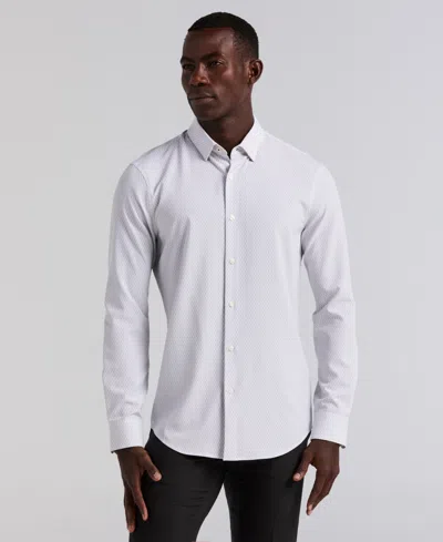 Perry Ellis Men's Slim-fit Diamond Geo Print Shirt In Gray