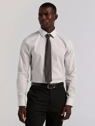 Perry Ellis Men's Slim Fit Dot Print Dress Shirt In White