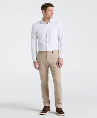 Perry Ellis Men's Slim Fit Double Cloth Chino Pants In Trench Coat,beige