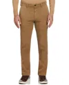 Perry Ellis Men's Slim Fit Dyed Solid Twill Chino Pants In Elmwood,brown