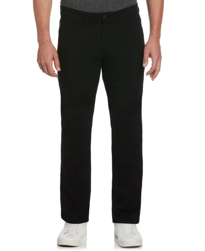 Perry Ellis Men's Slim Fit Dyed Solid Twill Five Pocket Pants In Black