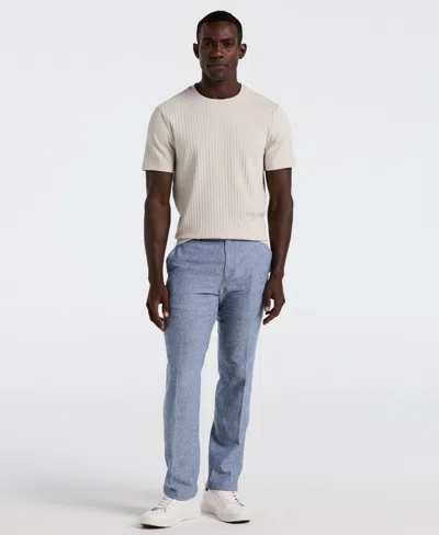 Perry Ellis Men's Slim Fit Flat Front Linen Blend Chino Pants