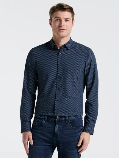 Perry Ellis Men's Slim Fit Geometric Print Shirt In Blue