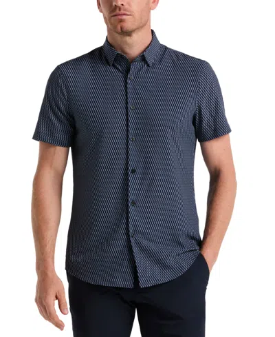 Perry Ellis Men's Slim-fit Geometric Shirt In Blue