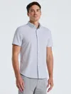 Perry Ellis Men's Slim Fit Geometric Stripe Shirt In Blue