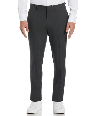 Perry Ellis Men's Slim Fit Houndstooth Suit Pants In Dark Charcoal,black