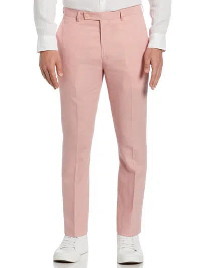 Perry Ellis Men's Slim Fit Linen Blend Suit Pants In Pink