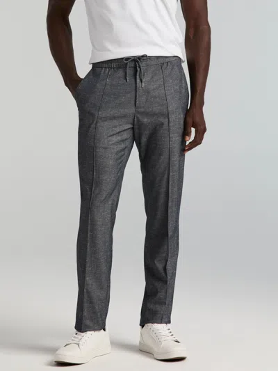 Perry Ellis Men's Slim Fit Linen Blend Drawstring Pants In Gray
