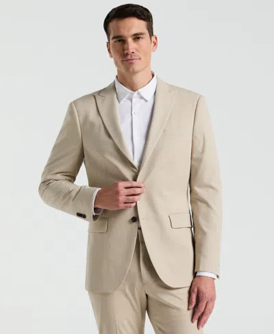 Perry Ellis Men's Slim Fit Louis Suit Jacket In Island Fossil,beige
