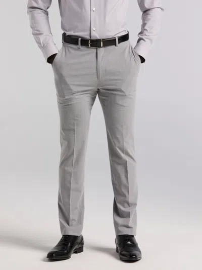Perry Ellis Men's Slim Fit Mini Grid Pattern Suit Pants In Gray