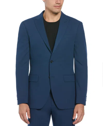 Perry Ellis Men's Slim Fit Peak Lapel Louis Suit Jacket In Gibraltar Sea,blue