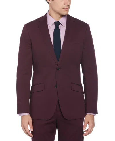 Perry Ellis Men's Slim Fit Performance Tech Suit Jacket In Winetasting,red