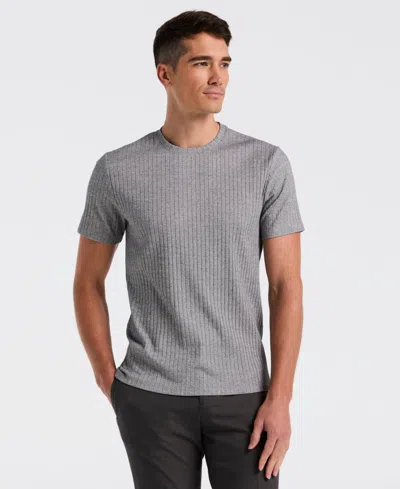 Perry Ellis Men's Slim-fit Ribbed T-shirt In Black