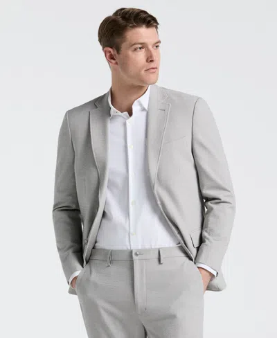 Perry Ellis Men's Slim Fit Seersucker Stripe Suit Jacket In Grey,white,gray