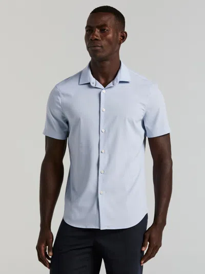 Perry Ellis Men's Slim-fit Short-sleeve Shirt In Blue