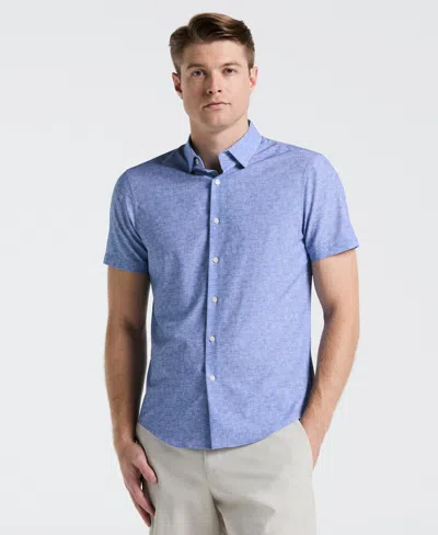 Perry Ellis Men's Slim Fit Soft Shirt In Bleached Denim,blue