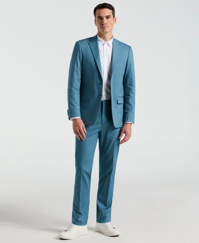 Perry Ellis Men's Slim Fit Solid Cotton Blend Suit Pants In Multi