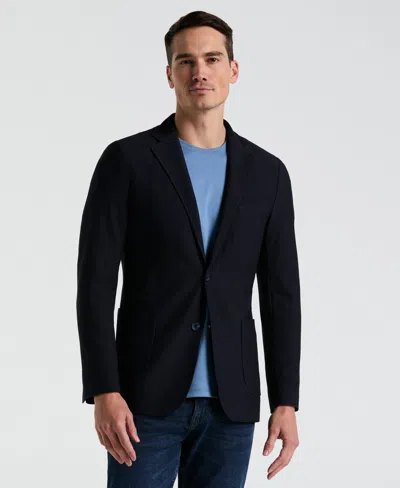 Perry Ellis Men's Slim Fit Solid Knit Blazer Jacket In Navy,blue